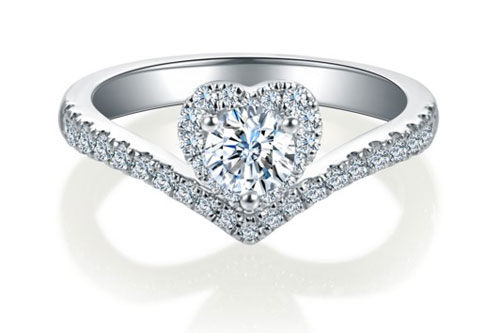 blue flame蓝色火焰真心系列钻石戒指