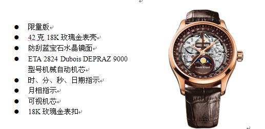 品牌"以可接受的价格买到高端手表"的象征,也是路易爱德的经典之作